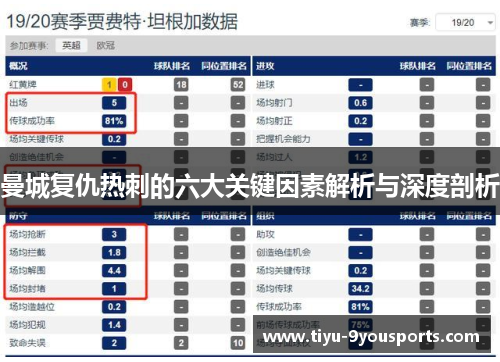 曼城复仇热刺的六大关键因素解析与深度剖析